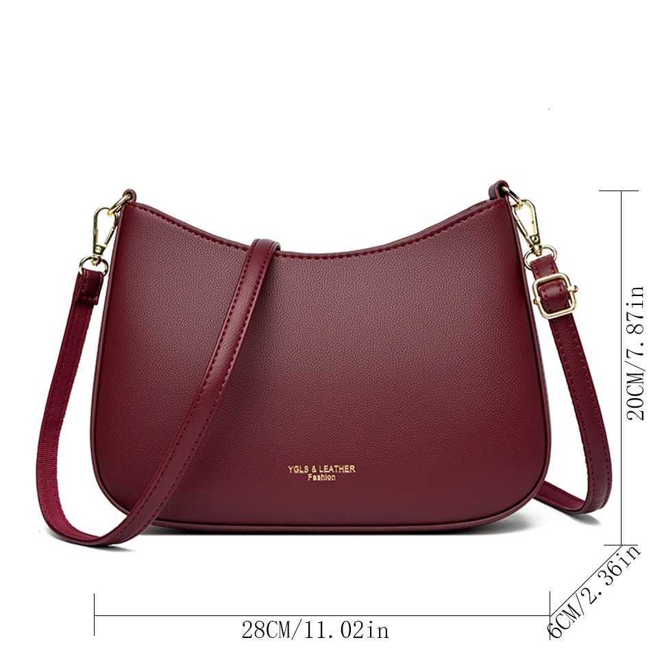 High Quality Underarm Shoulder Bags for Women 2024 Solid Color New Texture Leather Crossbody Bag Designer Handbags Sac Y250719