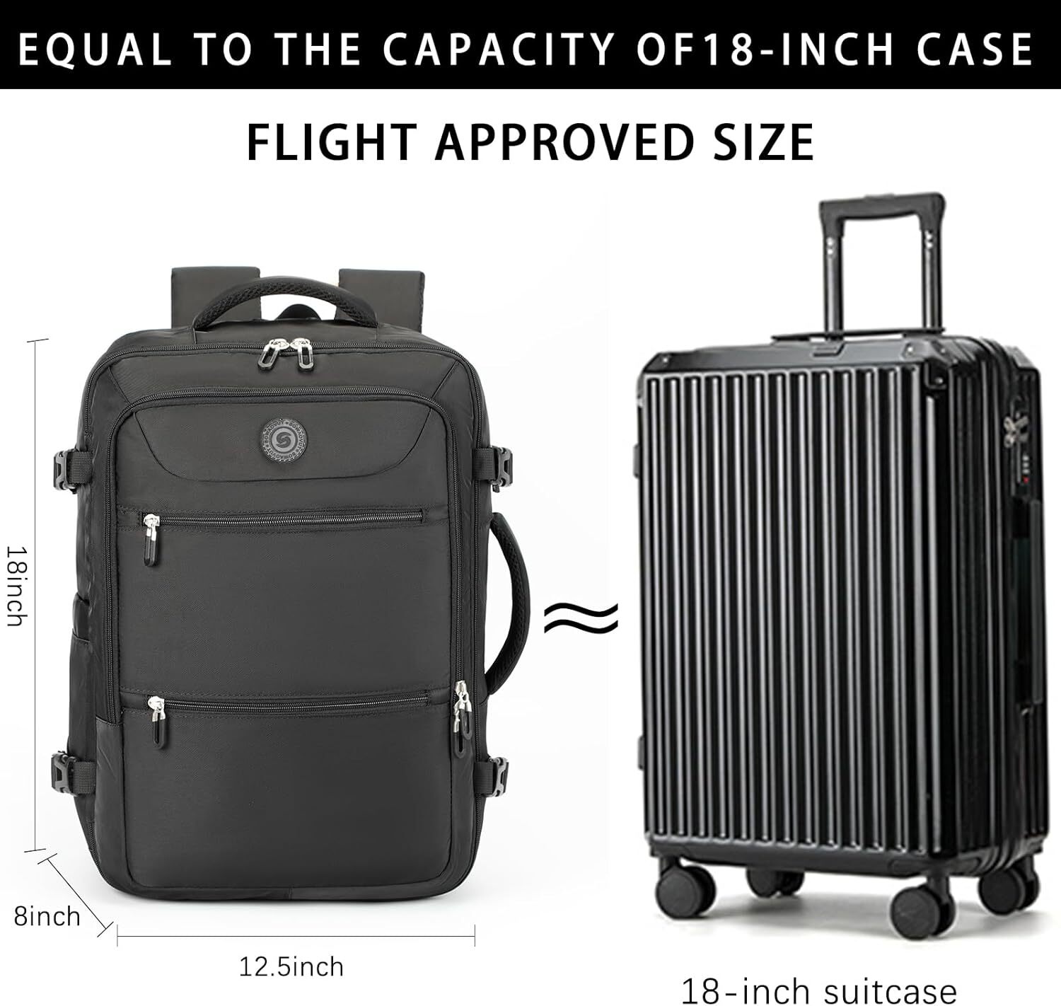 YMX 990 922 Sowaovut Travel Backpack, Extra Large High School College Backpacks, Flight Approved Daypack Business Bag Fit 17.3 inch Laptop for Men Wom