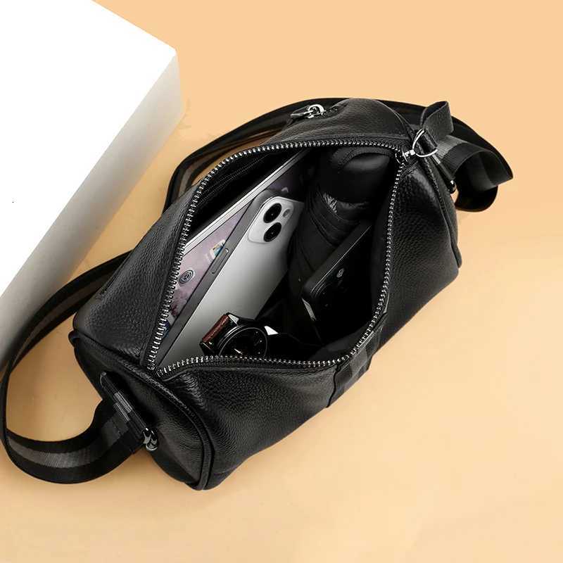 Solid Color Cowhide Tote Soft Genuine Leather Handbag Fashion Women Shoulder Messenger Bag Fashion Female Crossbody Sac Y250719