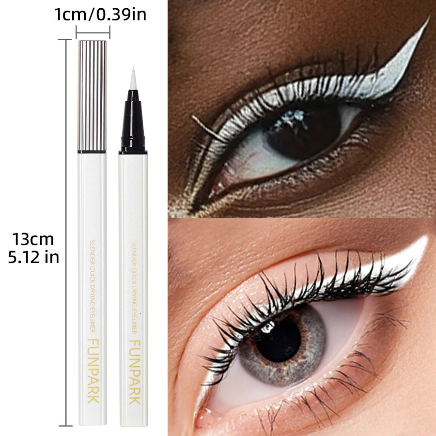 1PC White Liquid Eyeliner Pen Matte Long Lasting Waterproof Eye Liner Pencil Quick-drying Non-smudge Eye Makeup for Women Cosmet 250712