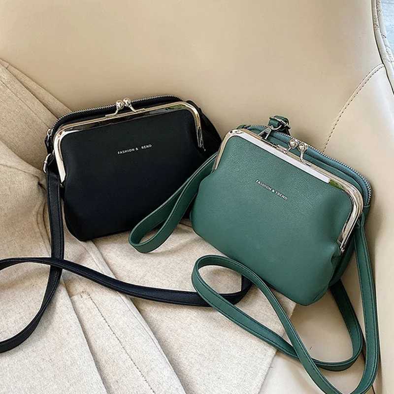 Fashion Spring summer Shoulder Bag Female PU Leather Crossbody Bags Simple Solir Color Clip Messenger bag Lady Handbag Purse sac Y250719