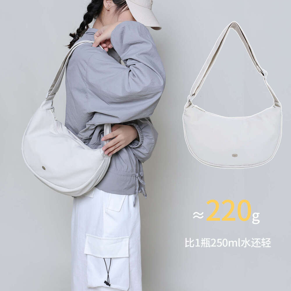 Nylon Dumpling Women Versatile Commuter Multi-Compartment Cloth Moon Unisex Casual Crossbody Bag for Men