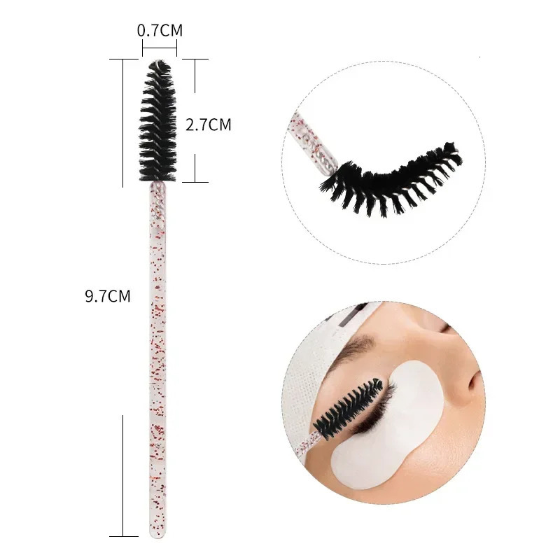 100Pcs Mascara Wand Eyelash Disposable Eyebrow brush Applicator Spoolers Eye Lashes Cosmetic Brushes Set makeup tools 250716