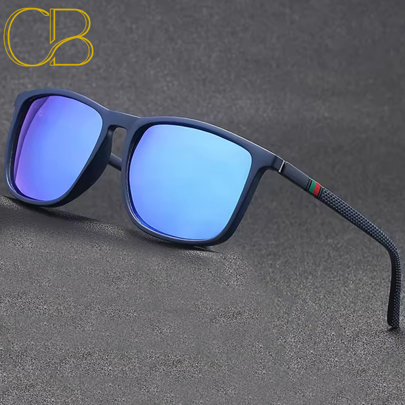 Luxury Square Sunglasses Polarized Vintage Cycling Men Women Fashion Travel Driving Fishing Sun Glasses UV400 Light Weight Eyewear Accessory with Orig