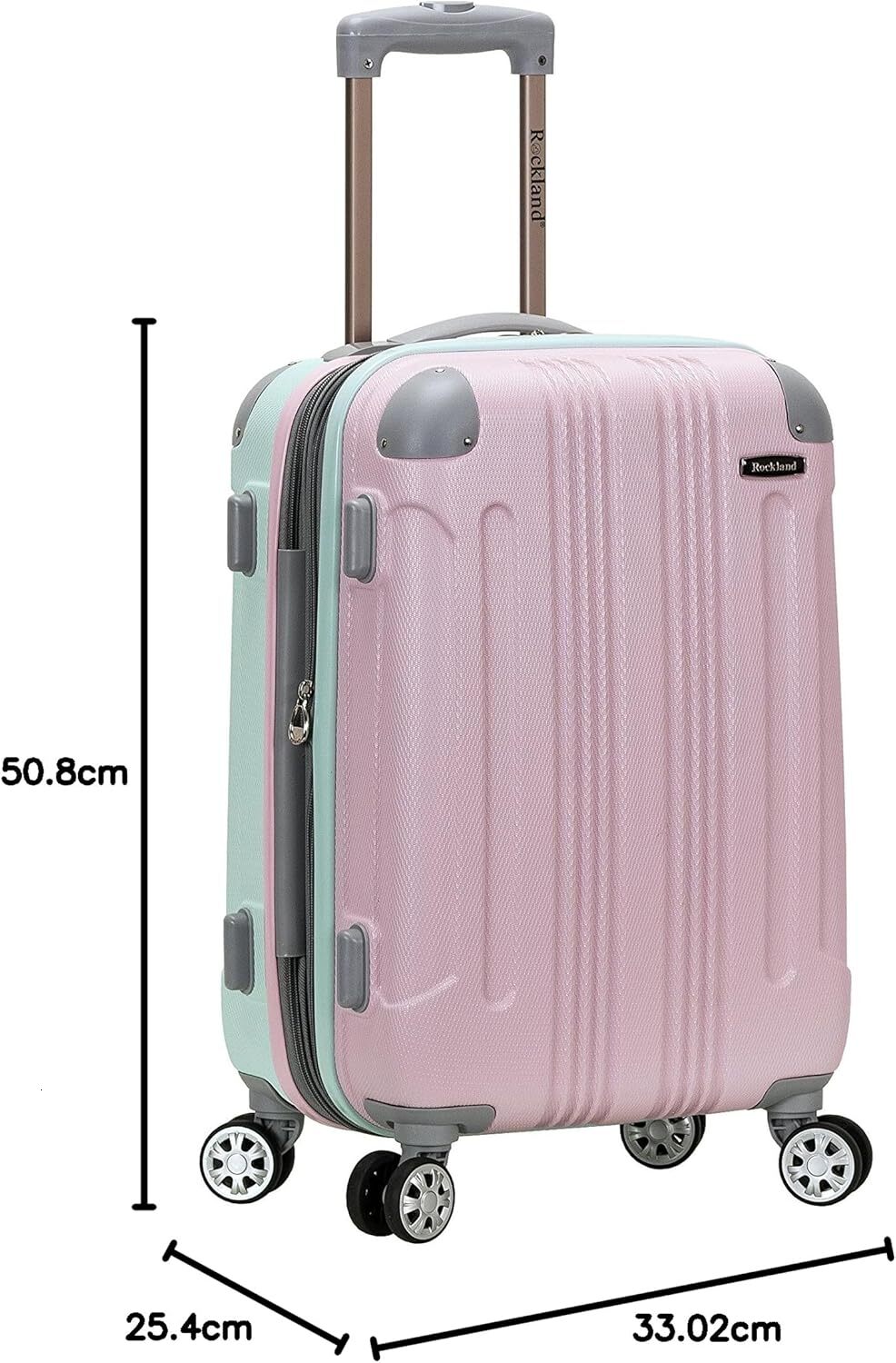 DHYMX Rockland London designer bag Hardside Expandable Lage with Spinner Wheels, Multicolor, Carry-On 20-Inch