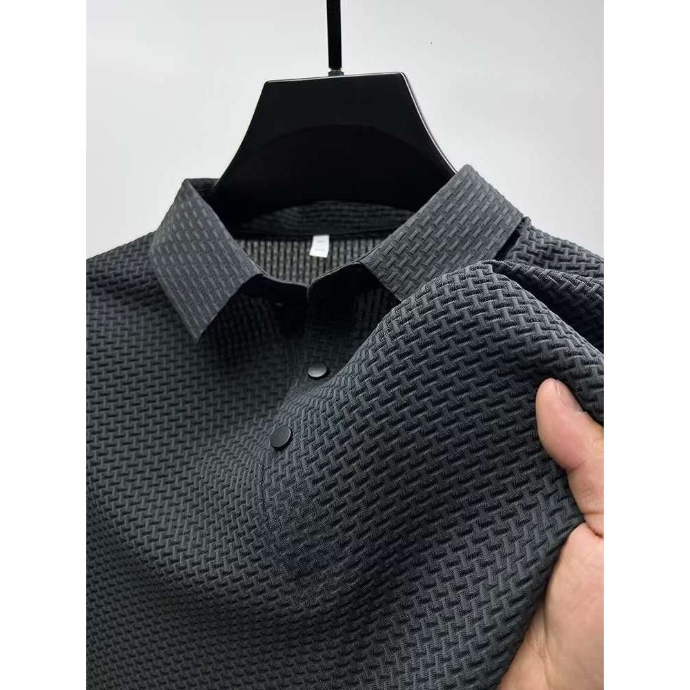 19+0.5 Summer 2023 New Men's Business Casual Polo Shirt with Turn-down Collar