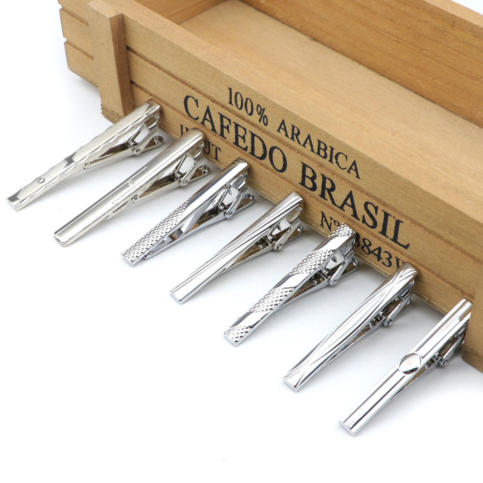 Mens Metal Tie Clip Bright Chrome Stainless Steel Jewelry Necktie Clips Pin Clasp Clamp Wedding Charm Creative Gifts 250715