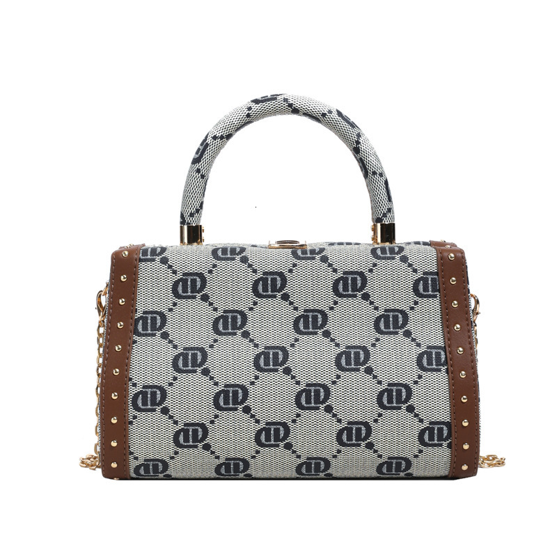 Luxury Brand Designer Bag Beibei Shangpin 2025 New High-End Fashion Rivet Box Bag Handbag Shoulder Crossbody Women's Bag