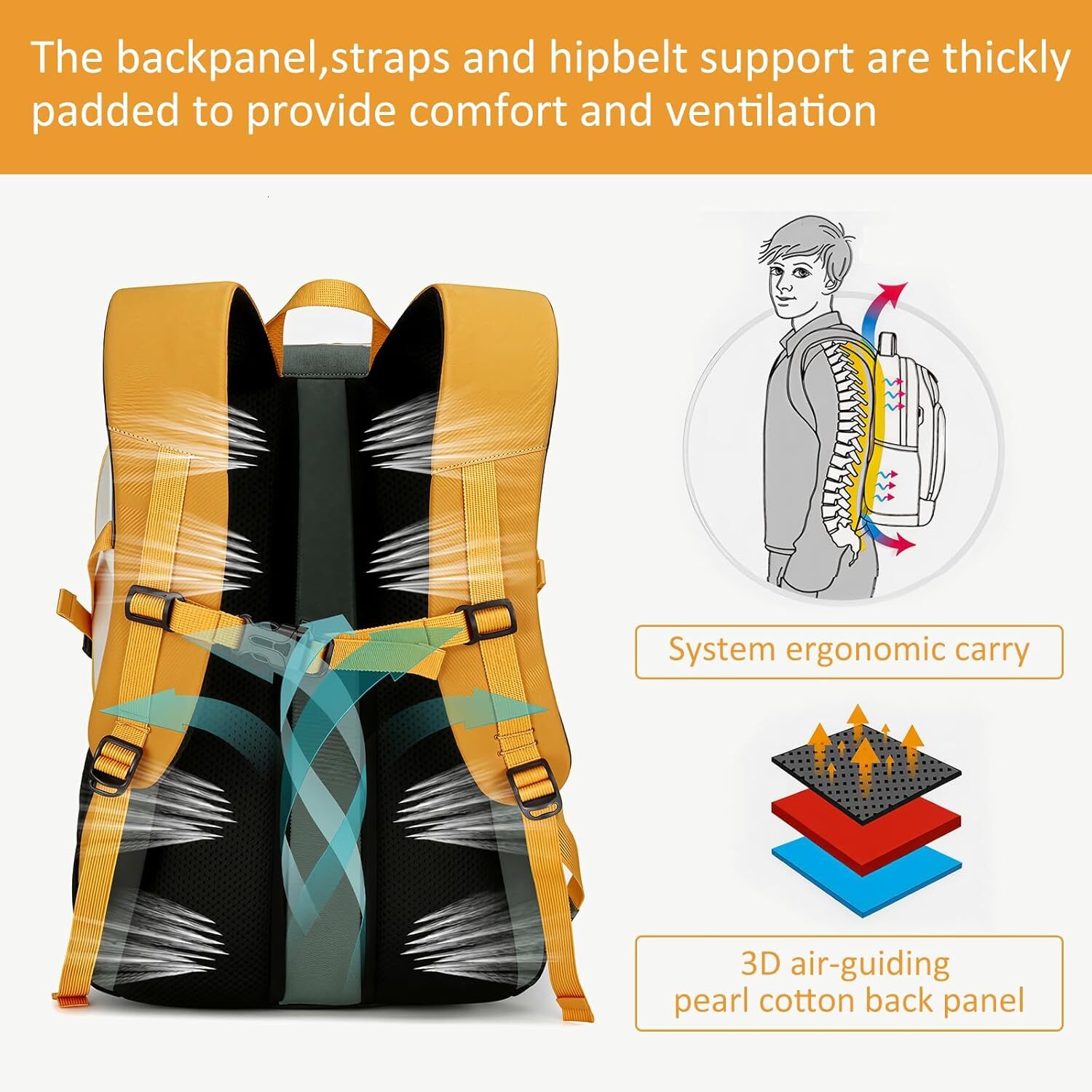 755 442 30L Hiking Rain Cover, Water Resistant Travel Backpack with Laptop Compartment (Fits 15.6") for Trekking, Camping, School (Green)