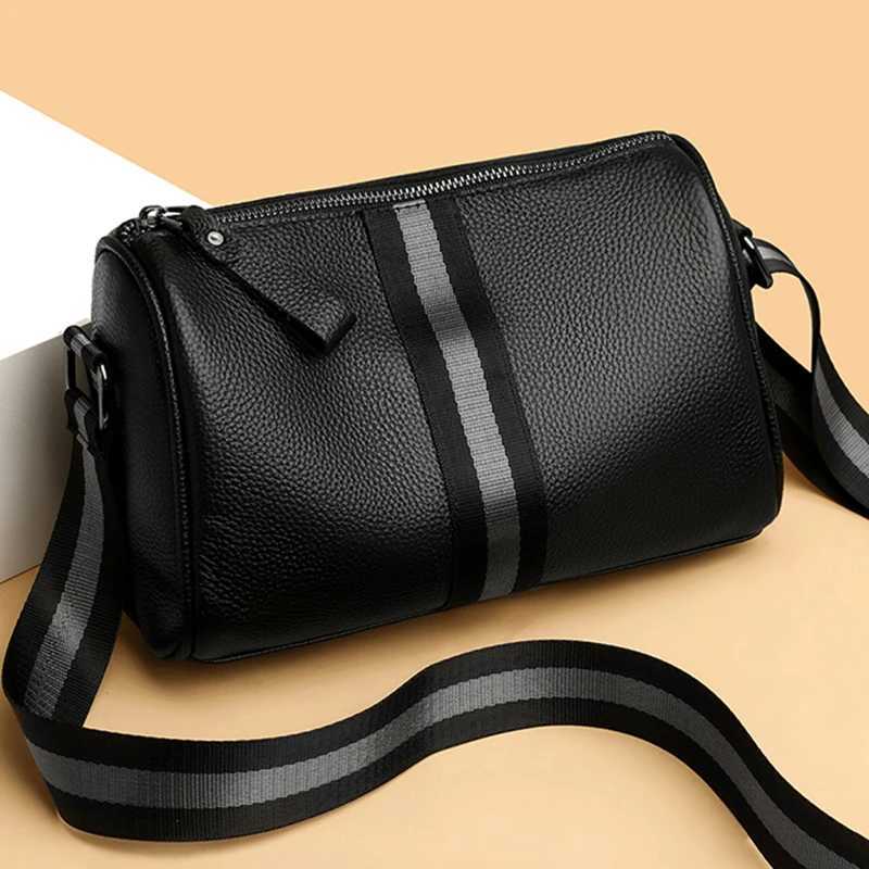 Solid Color Cowhide Tote Soft Genuine Leather Handbag Fashion Women Shoulder Messenger Bag Fashion Female Crossbody Sac Y250719
