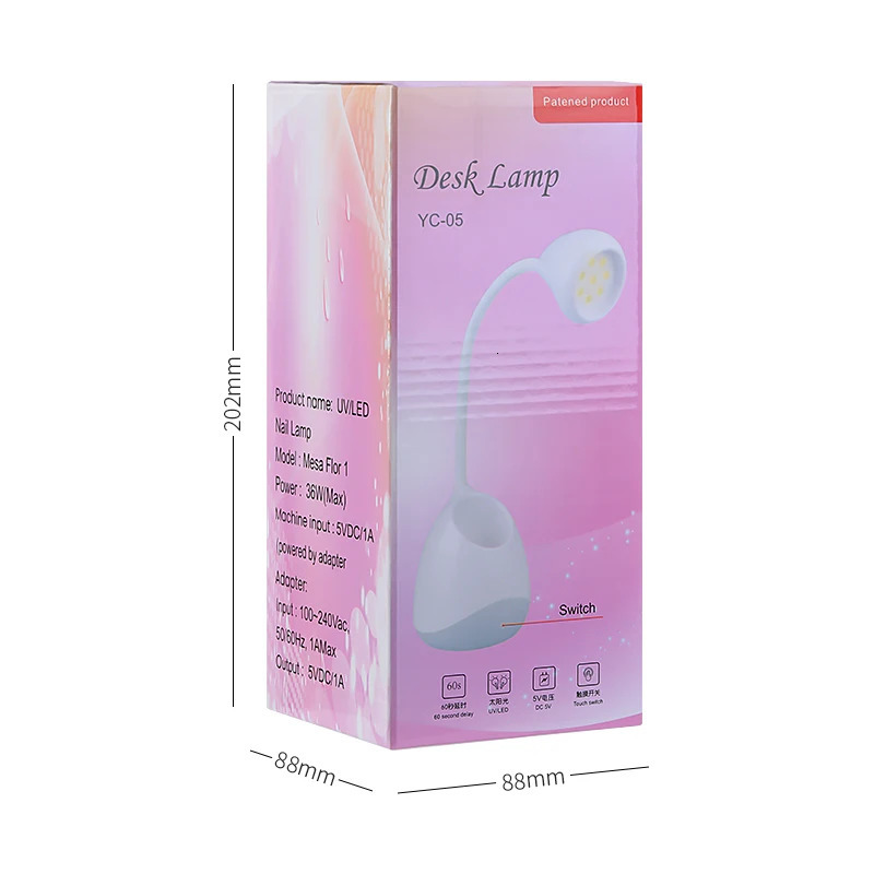 Desktop Rechargeable Storage Nail UV Dryer 8 Lamp Beads Nail Gel Quick-drying Nail Light Dryer Portable Baking Lamp 250716