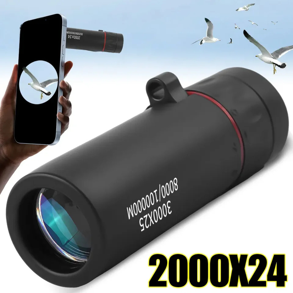 3000x25 Adult Professional HD Remote Monocular Pocket Mini Portable Telescope for Outdoor Camping and Hunting 250708