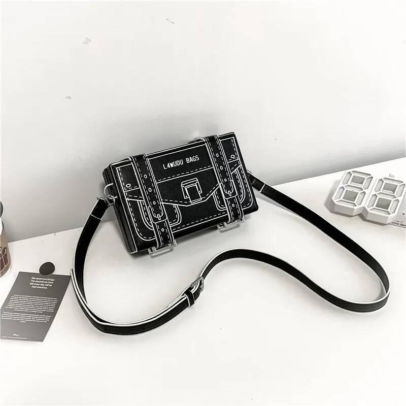 Animation Small Square Bag 2023 New Fashion Shoulder Crossbody Mini Casual Simple Design Sense Purses and Handbags