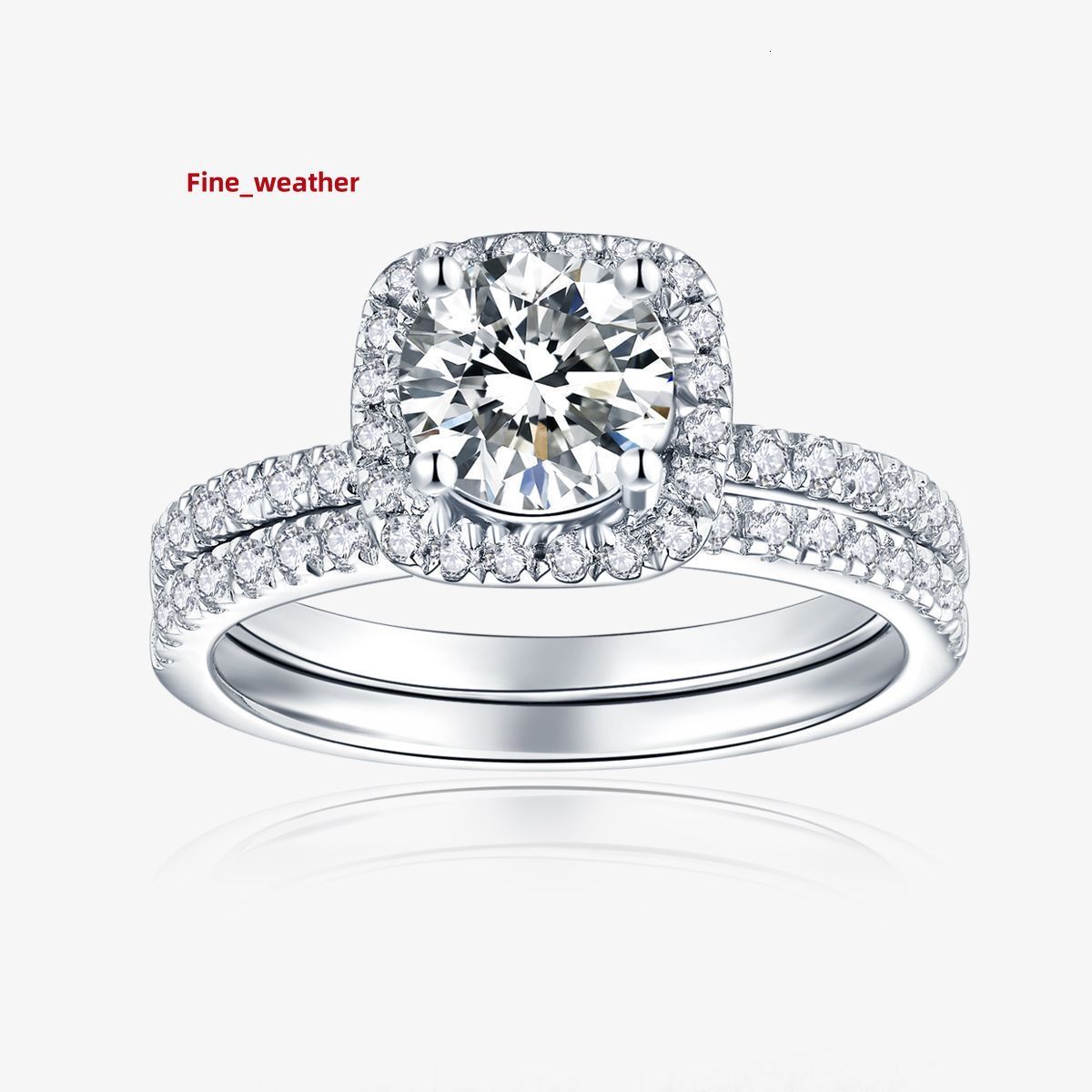 D Color Moissanite Ring Set Jewelry Women 925 Silver Wholesale Designer Jewelry Engagement Wedding Fashion Rings