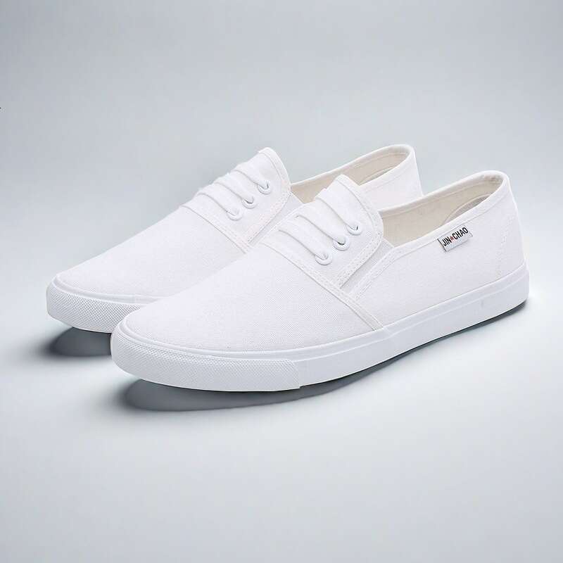 Canvas Slip-On Three Times Vulcanized Rubber Unisex Campus Student Cloth Doctor Work Shoes Men