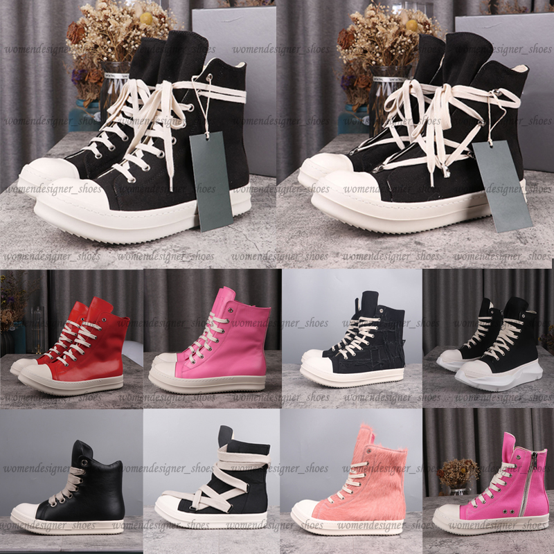 Designer Boots For Men Low Top Canvas Boot Lace-up Platform Sneaker Genuine Leather Casual Trainers High Top Booties Woman Luxury Botas Size 35-4