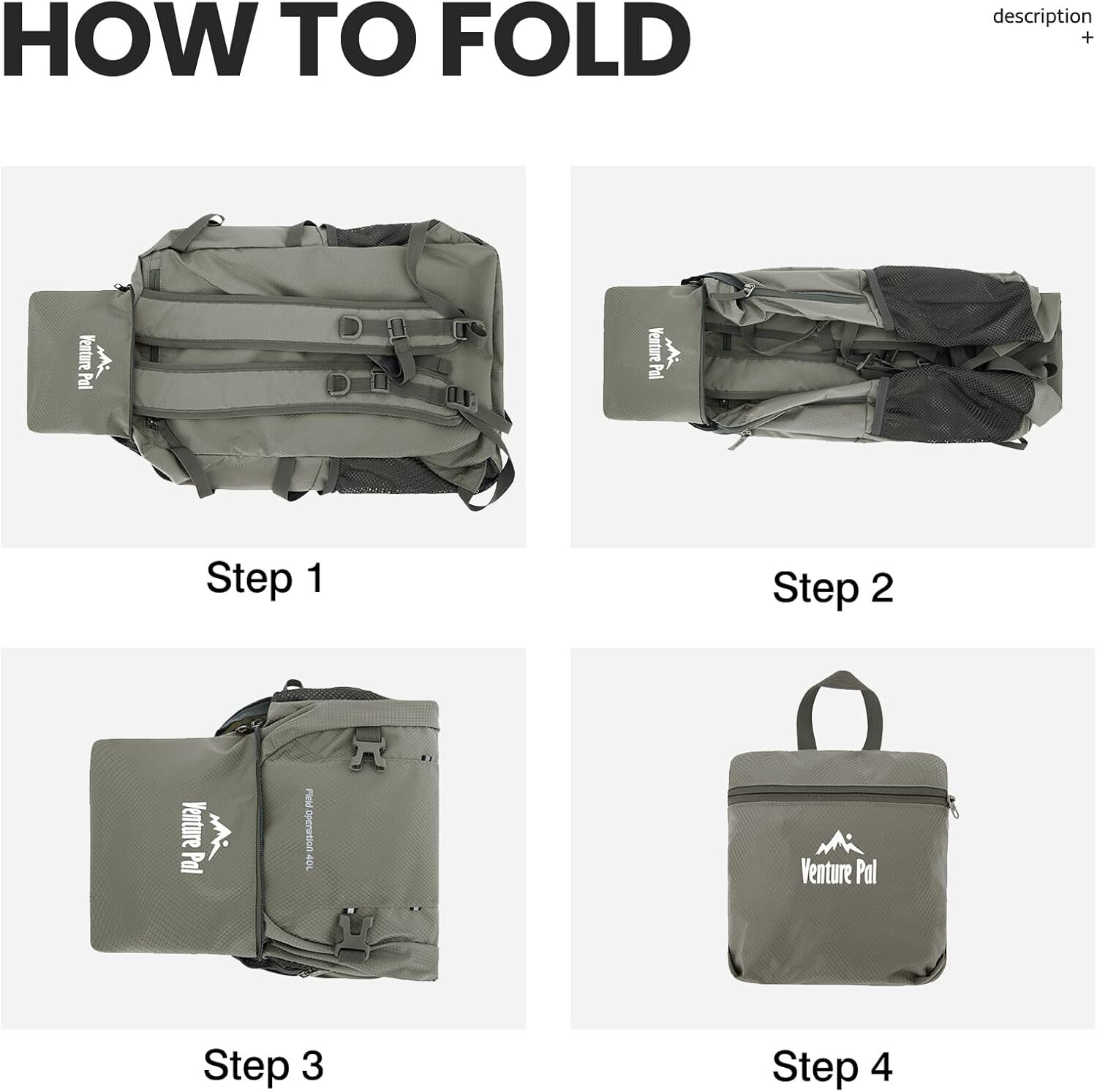 YMX 953 826 Venture Pal 40L Lightweight Packable Travel Hiking Backpack Daypack