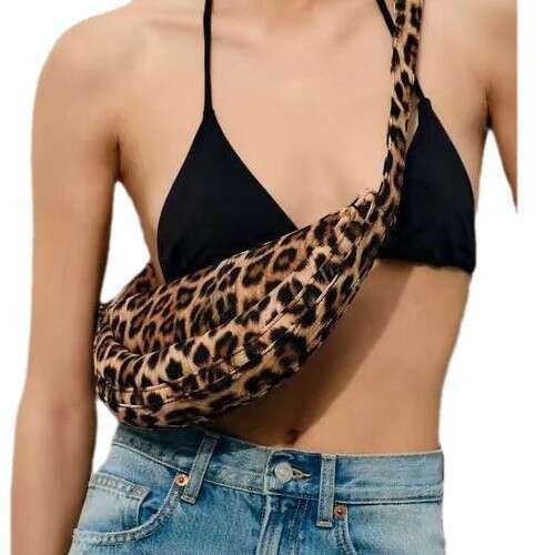 2024 Summer New Women's Bag Fashion Trendy Animal Leopard Print Single Shoulder Casual Crossbody Handbag