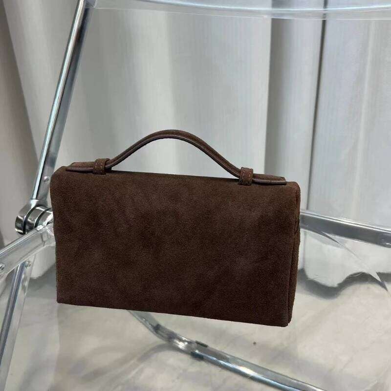 New Frosted Suede Lunch Box Hand-Held Shoulder Messenger Bag