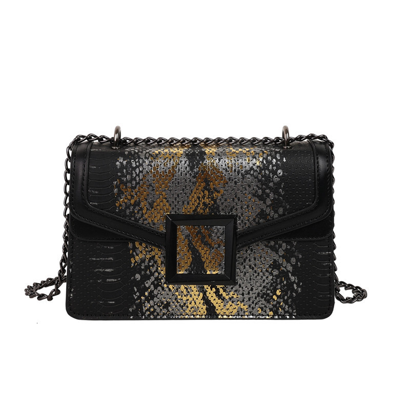 Luxury Brand Designer Bag Fashion Light Luxury Chain Small Bag For Women 2025 New Model High-Quality Texture Shoulder Bag Snake Skin Pattern Crossbody