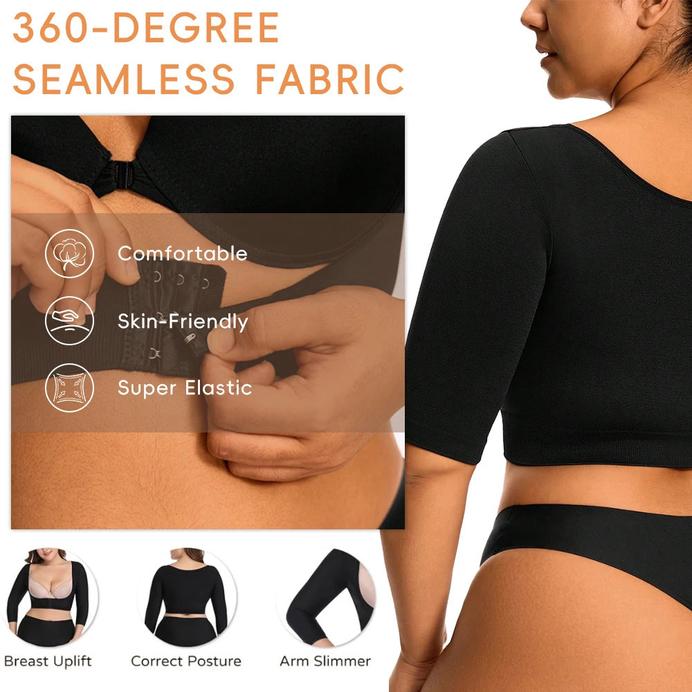 Womens Arm Shaper Plus Size Arm Faja Compression Sleeve Garment Arm Shapewear 0XL-3XL Female Body Shaping Underwear Breast Lift 250716