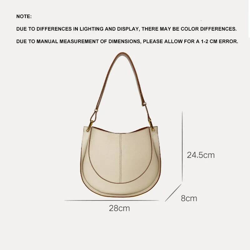 Large capacity single shoulder crossbody bucket soft niche light leather women's bag new trendy saddle bags high-quality