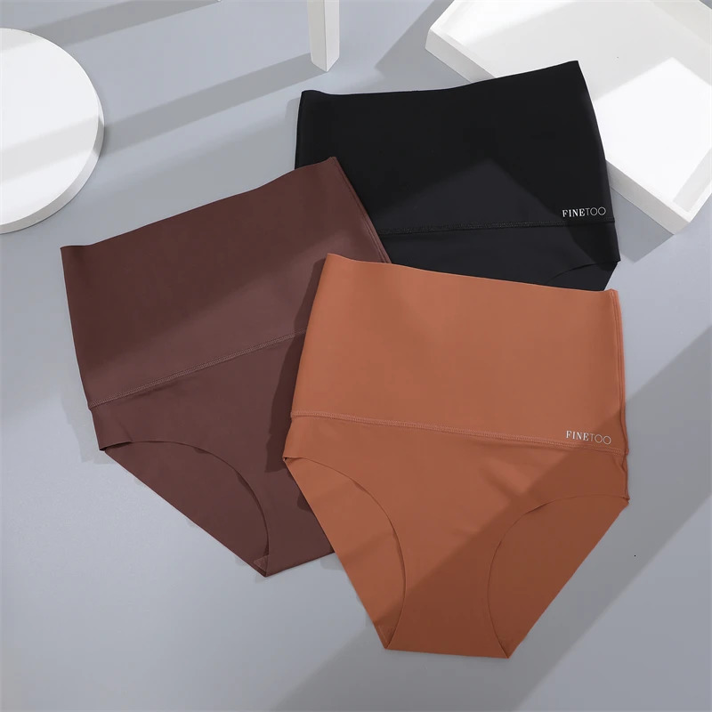 FINETOO Women Seamless Underwear High Waist Slimming Panties Female Shaping Hip Lifting Brief Comfortable Tummy Control Lingerie 250712