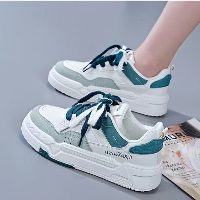 Chunky White Platform Sneakers 2025 Spring New Sport Versatile Women Hightop Luxury Designer Brand High Quality Shoes for Women Non slip skateboard sh