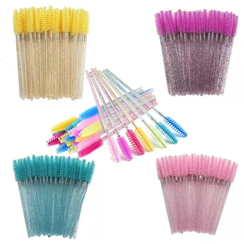 100Pcs Mascara Wand Eyelash Disposable Eyebrow brush Applicator Spoolers Eye Lashes Cosmetic Brushes Set makeup tools 250716