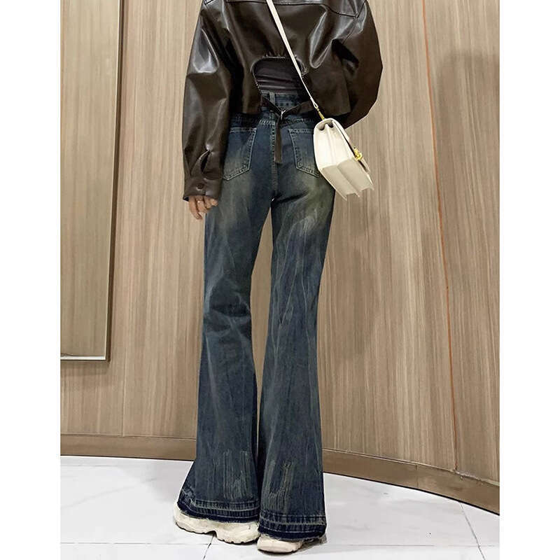 Women's 2025 New Flared Jeans Petite Women Loose American Style Non-Tight Leg Flare Pants for Spring and Autumn