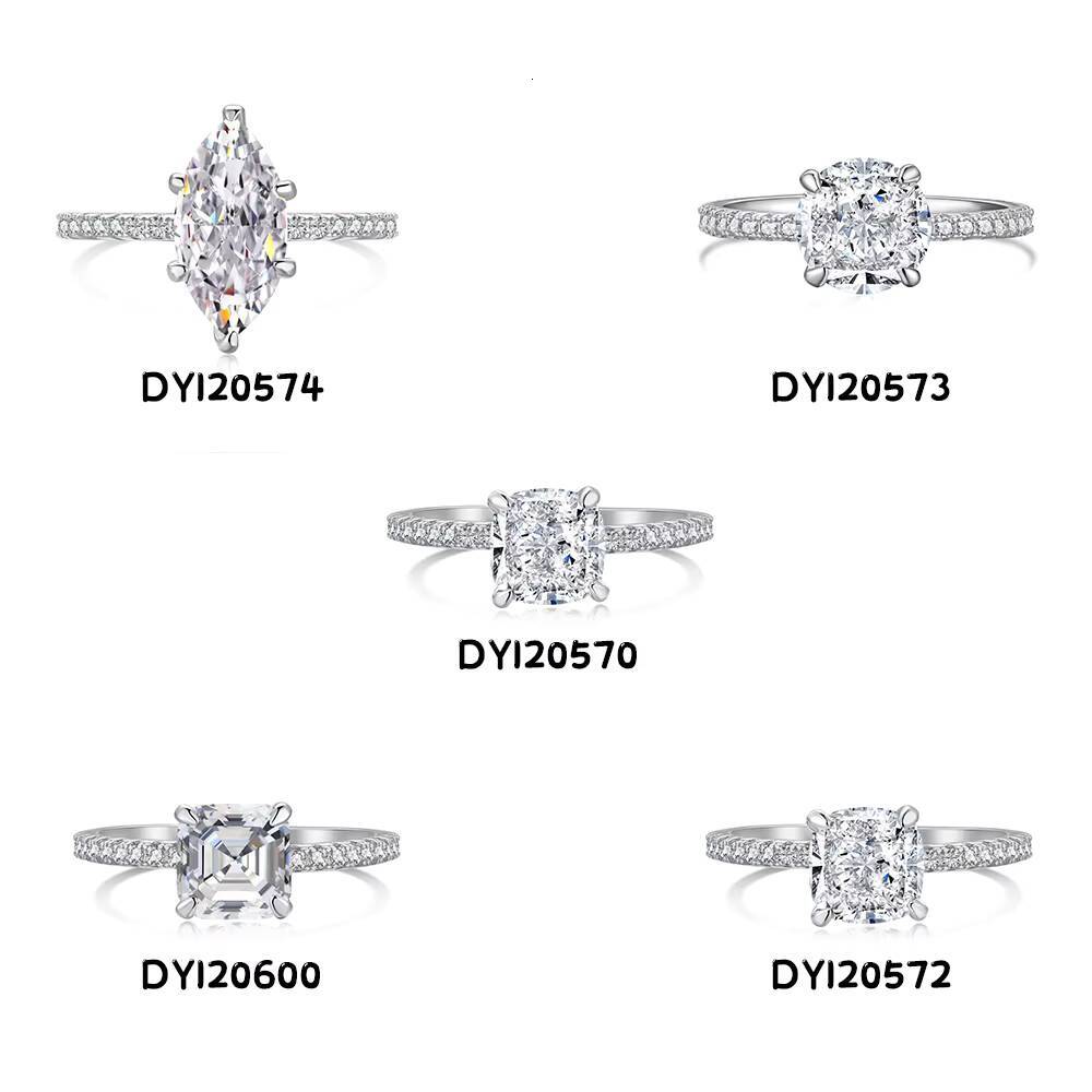 Custom Silver 925 Jewelry 14k 18k Gold Plated Engagement Stacking Gemstone Diamond Wedding 925 Sterling Silver Baguette Rings