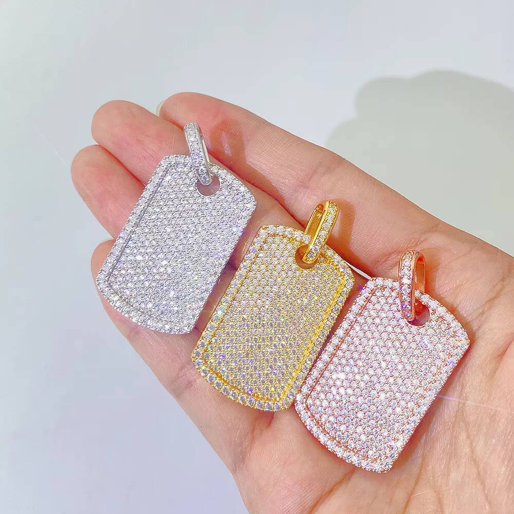 High Quality 925 Sterling Silver Moissanite Pendant Ready to Ship-Iced Out D Color Hip Hop Jewelry