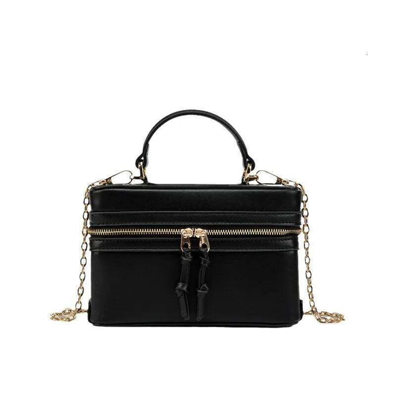 Fashion Woven Tote Shoulder Handbag Lady Purse PU Leather Box Shape Crossbody Bag