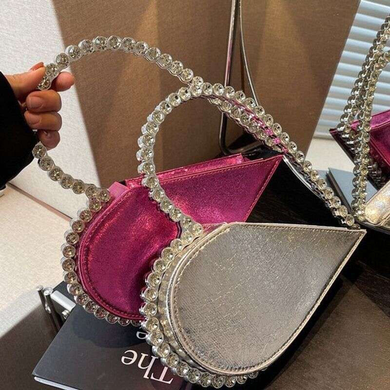 Women's spring summer new style hand-held heart-shaped with dias evening fashionable and stylish women's bag handbag