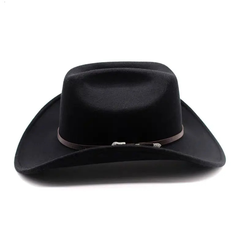 Western Cowboy Hat Wide Brim Western Cowboy Hat Womens Classic Roll Up Fedora Hat with Buckle Belt250724