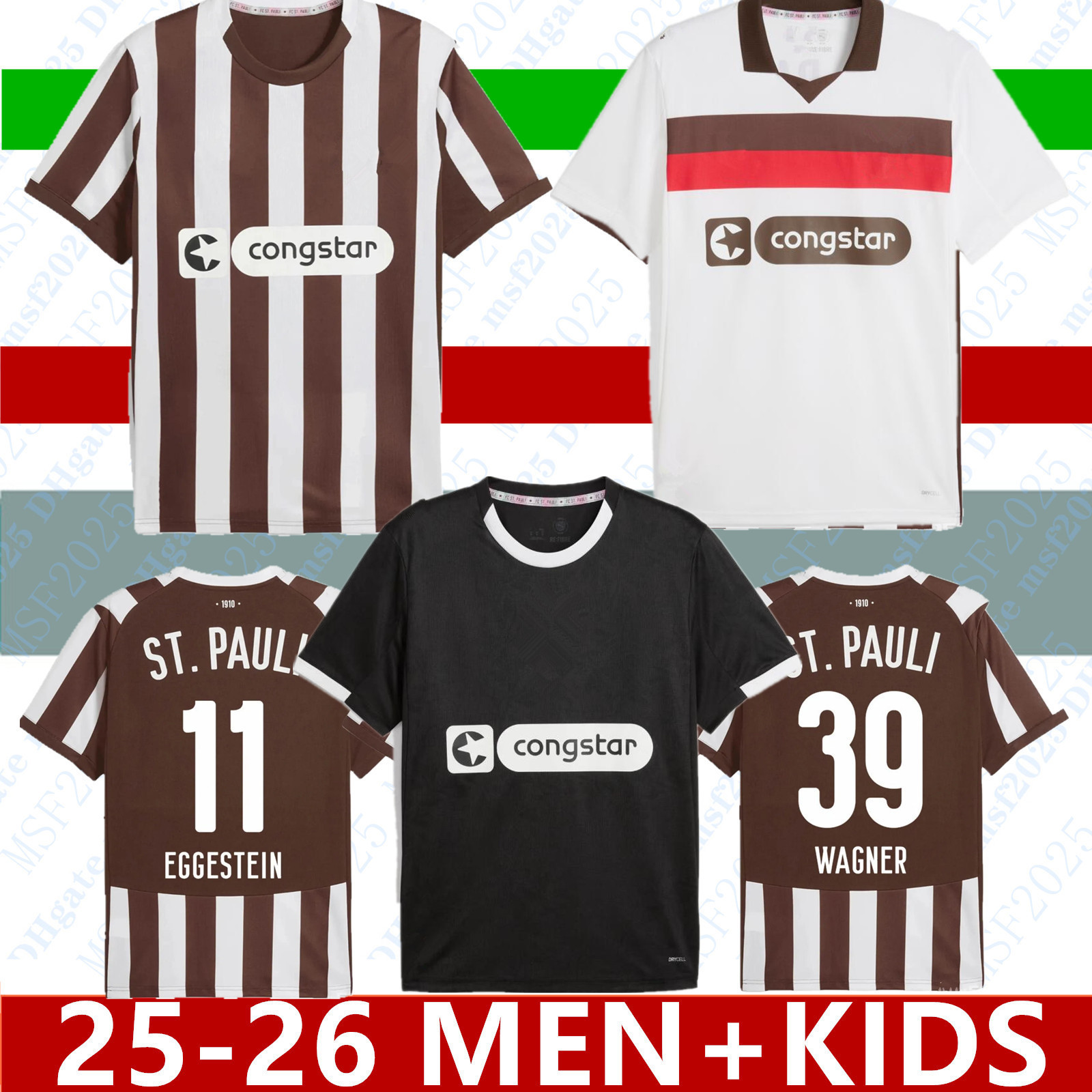 S-4XL NEW 25 26 ST. Pauli soccer jerseys BECKER IRVINE KYEREH HARTEL SMITH PAQARADA MEDIC 2025 2026 home away football shirt top Uniforms