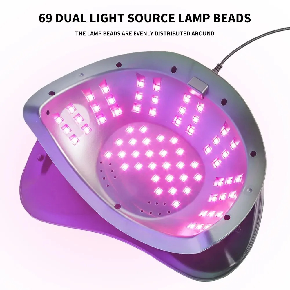 69LEDS Professional UV LED Nail Dryer Lamp for Drying All Nail Gel Polish Infrared Sensor Nail Lamp for Manicure Salon Tool 250716