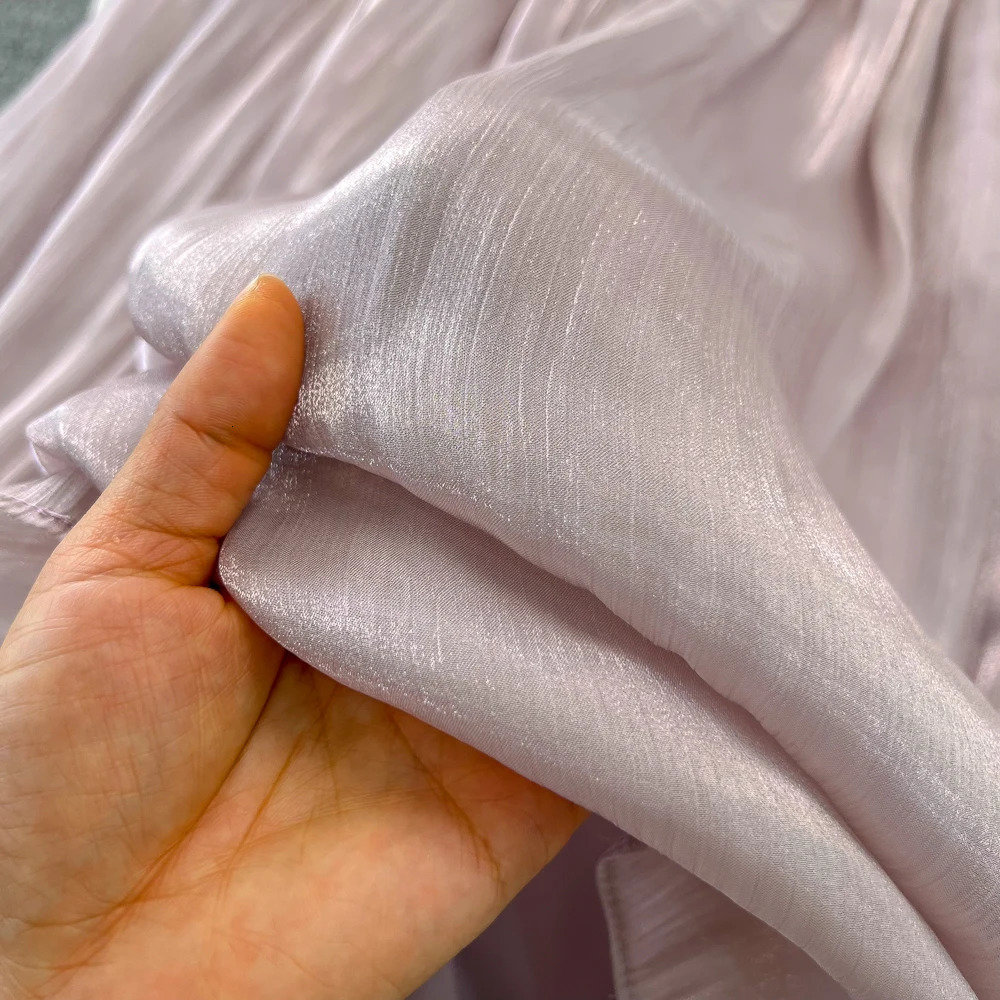 Elegant Long Sleeve Midi Party Dresses Women Summer Autumn Bright Faux Silk Retro Solid Evening Party Vestidos 250715