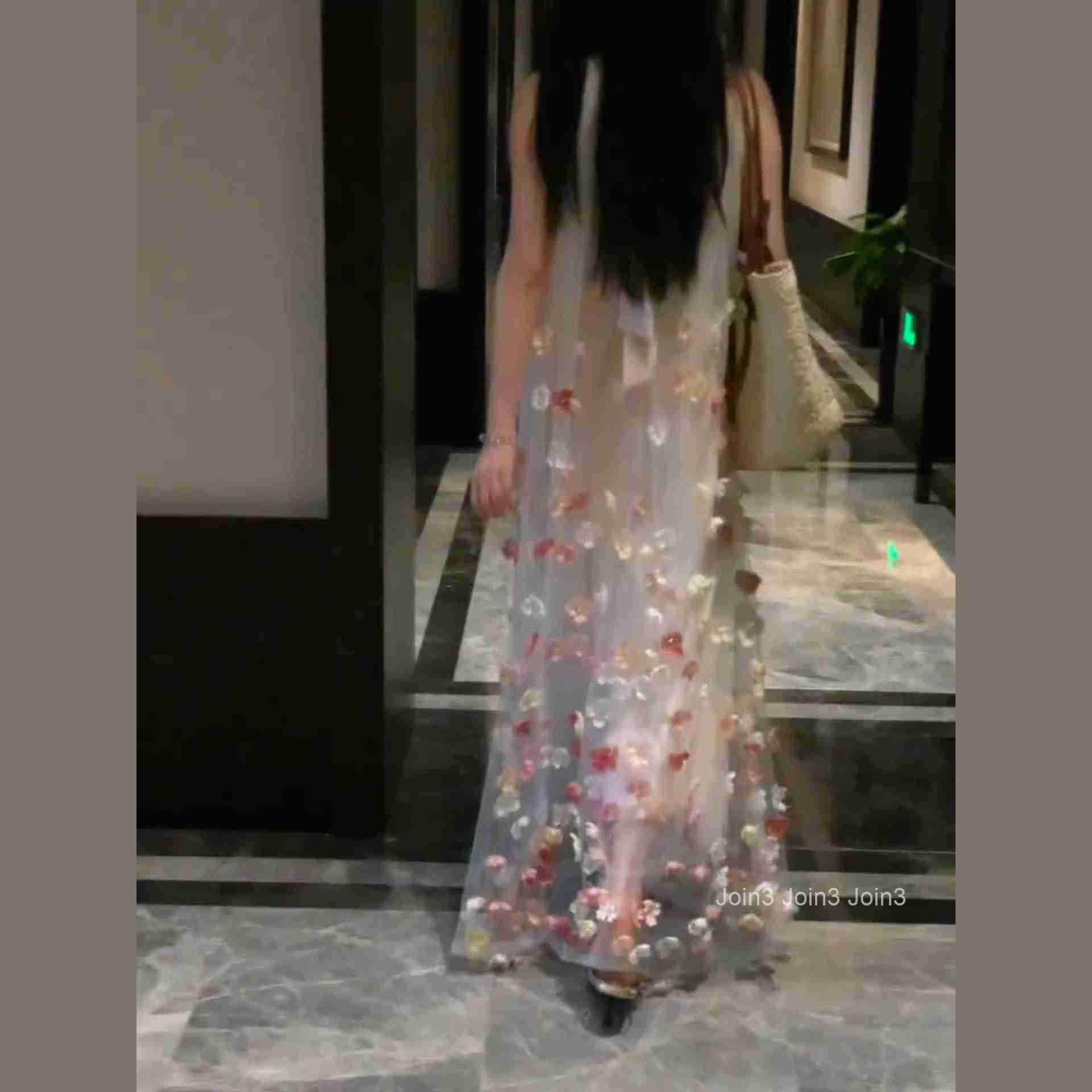 French Style Sleeveless Halter Neck Three-Dimensional Floral Dress for Women 2025 Summer Beach Vacation Elegant Long Dress