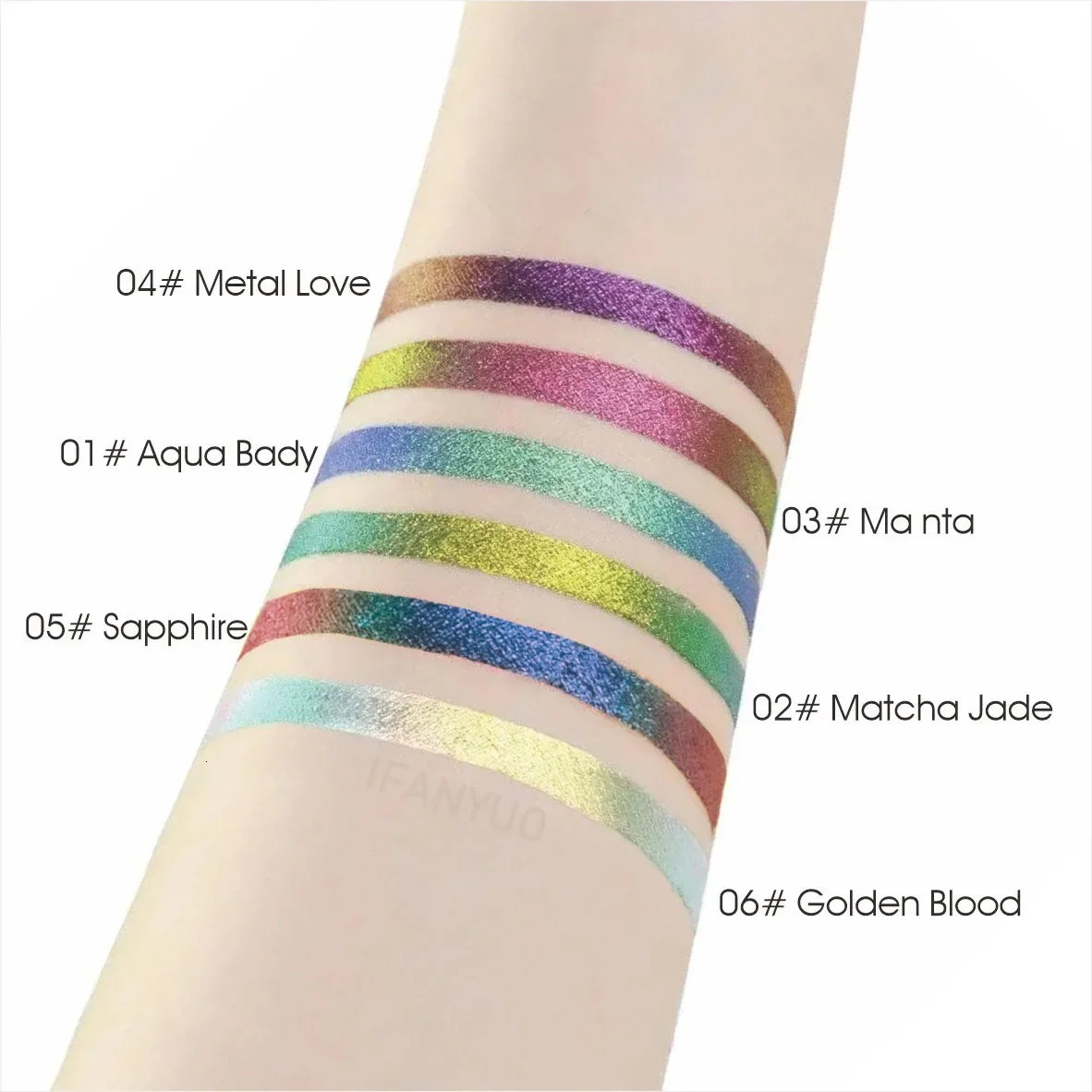 Shiny Chameleon Liquid Eyeliner Metallic Eyeshadow Multicolor Eye Liner Pearlescent Gloss Color Polarized Glitter Pigment Makeup 250712