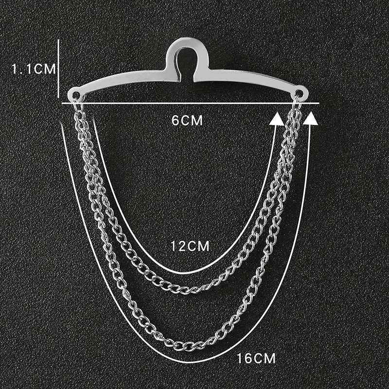 Tie Chain Mens Necktie Windbreak Metal Uchain Dress Shirts Brooch Changeless Lapel Pin Neck Ties Clip 250715