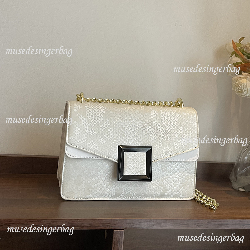 Luxury Brand Designer Bag Fashion Chain Women's Bag 2025 New Square Lock Buckle Single Shoulder Crossbody Commuter Tote Bag Causal Bag Designer P