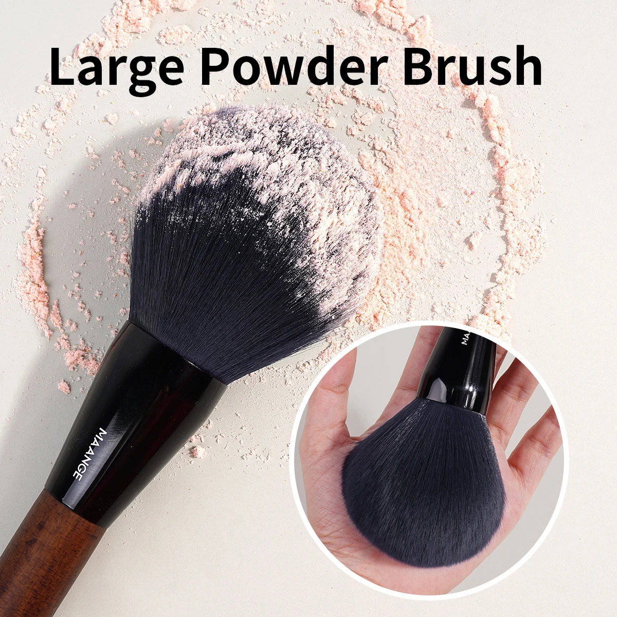 MAANGE 1PC Professional Powder Brush Large Soft Dense Bristle Blush Blending Cosmetic Makeup Brushes Tool for Beauty Gift 250714