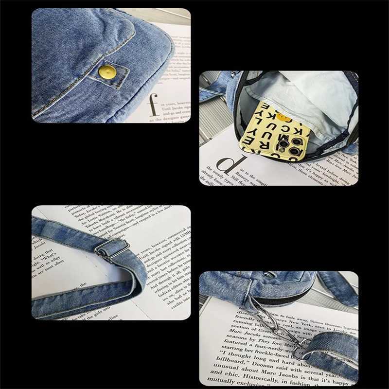 Casual Denim Womens Bag 2023 Trend Summer Shoulder Crossbody Bags For Student Phone Purses and Handbags Jeans Messenger Bag Y250719