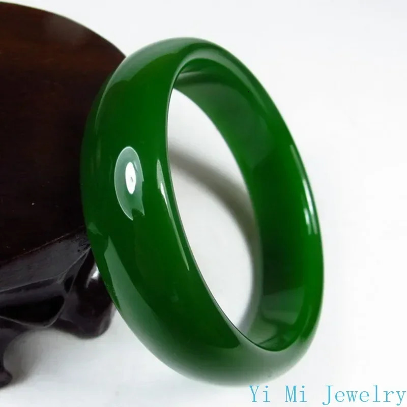 Genuine Hetian Jade Bracelet Spinach Green Jadeite Ladies Mom Charm Quality Bracelet Jewelry Holiday Birthday Gift 250716