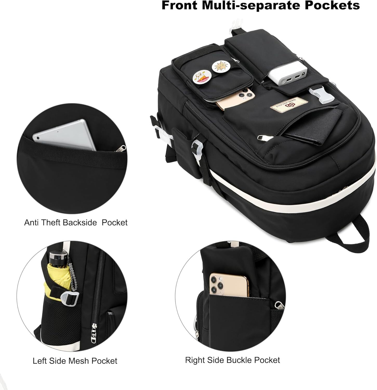 Backpacks 16 Inch College Backpack Elementary Middle High School Large Cute Bookbags Anti designer bag Theft Travel Back Pack Casual Daypack Kids Book