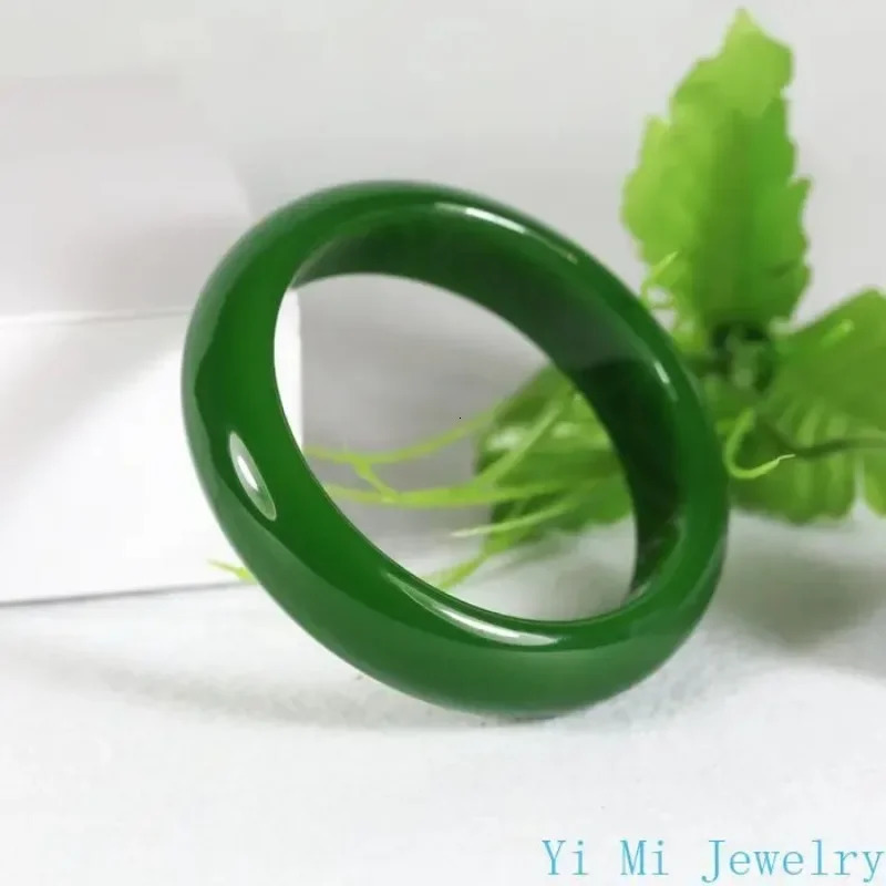 Genuine Hetian Jade Bracelet Spinach Green Jadeite Ladies Mom Charm Quality Bracelet Jewelry Holiday Birthday Gift 250716