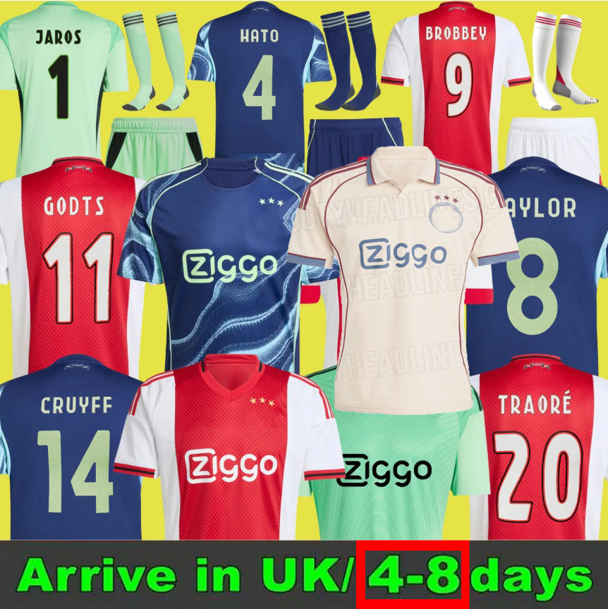 new 25 26 BROBBEY Amsterdam 125th Anniversary Soccer Jerseys Kids Kit 2025 2026 BERGWIJN Home Away 3rd Fourth Football Shirts AKPOM TAYLOR CRUYFF BERGHUIS away