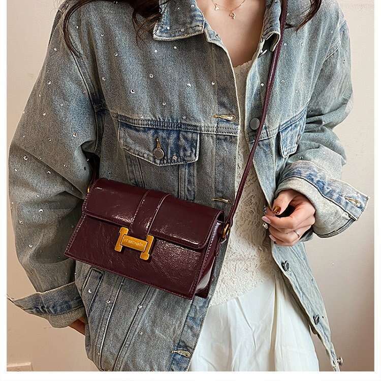 Super Popular Women's 2025 New Luxury Underarm Baguette High-End Soft Leather Single Shoulder Crossbody Bag