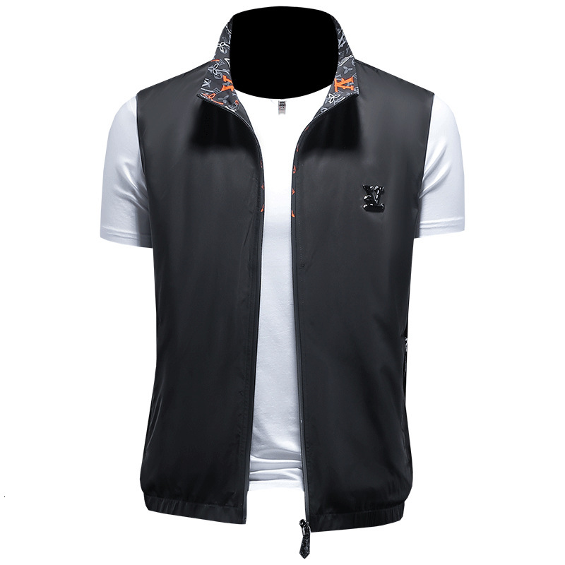 2025 Mens Sports Sleeveless Vest Jackets Designer Warm Gilet Top Mens Summer Thin Jacket Lightweight Short Sleeve Stand Collar Outdoor Vest